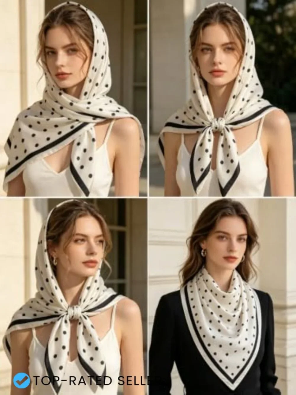 XL Extra Large Square Scarf Silk Feeling Fashion Wrap Head Scarf Shawl